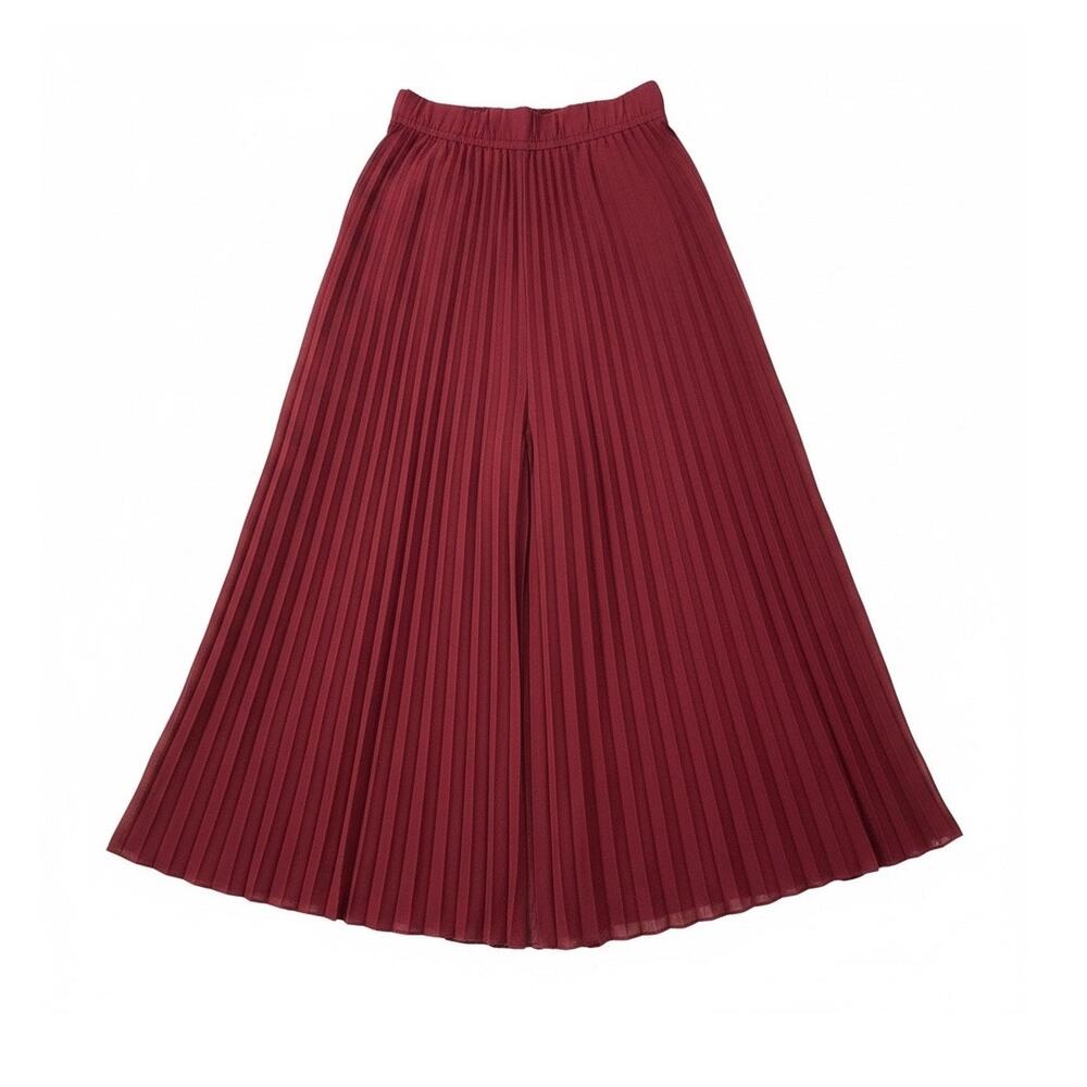 Torrid Burgundy Pleated Maxi Skirt 2x Flowy Lined Fall Wedding Office Workwear
